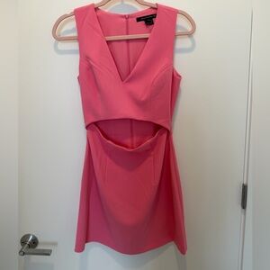 French Connection Vibrant Pink Backless Dress
